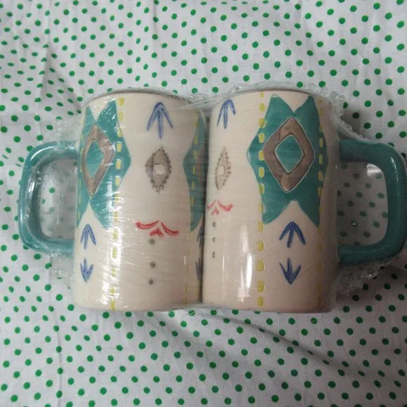 3/$15 NWT salt & pepper shaker set southwest boho print - Picture 10 of 16